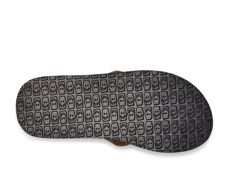 Sanuk Ziggy Water Friendly Men's Flip Flops Brown | Canada 190TCE